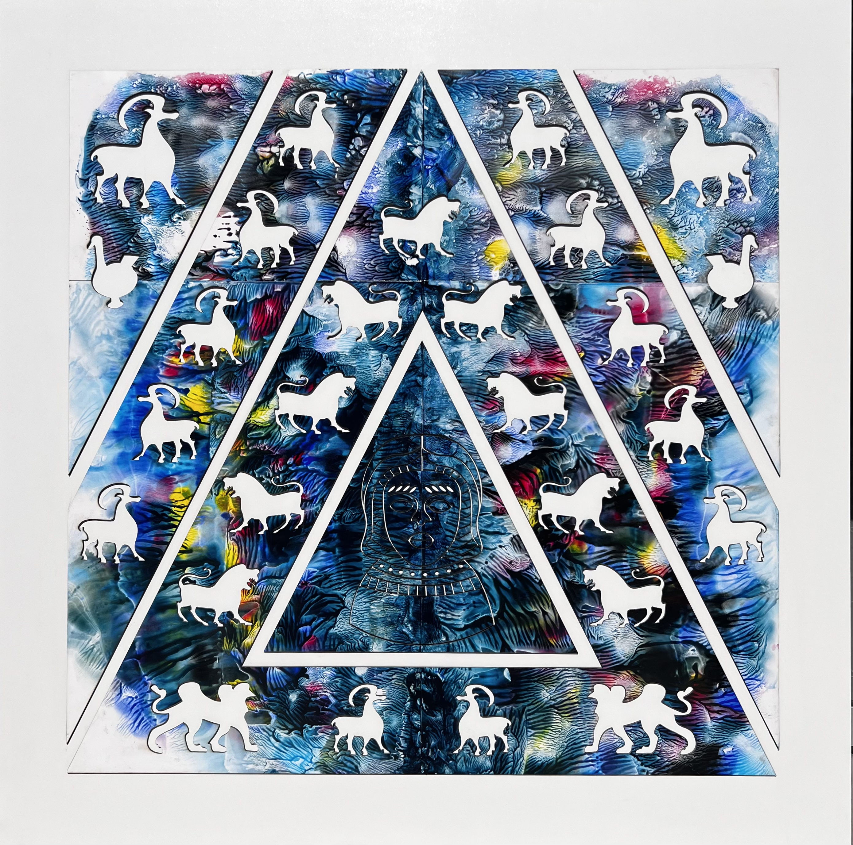 Duralit Üzerine Akrilik 100x100 cm Miras Gordion 2025